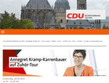 Tablet Screenshot of cdu-bezirk-aachen.de